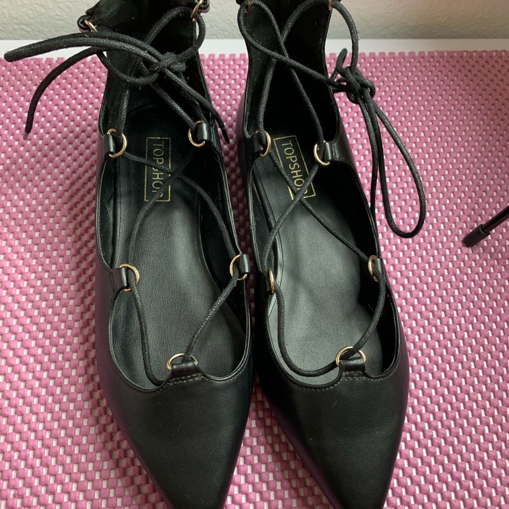 Cute lace up ballet flats